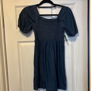 GAP Kids Denim Blue Smocked Top